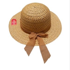 NWT Brown Ribbon Sun Beach Hat